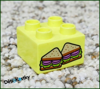Lego® Duplo® Kostka 2x2 Světle Žlutá - Sendviče
