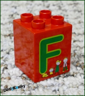Lego® Duplo® Kostka 2x2x2 - Písmeno F