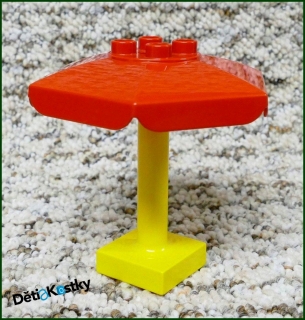 Lego® Duplo® Slunečník Velký Červený - Žlutý Podstavec