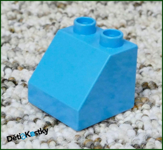 Lego® Duplo® Kostka 2x2 Zkosená Tyrkysová