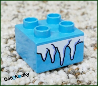 Lego® Duplo® Kostka 2x2 Tyrkysová - Rampouchy