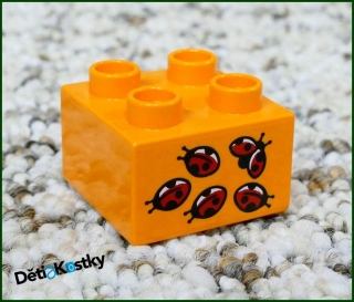 Lego® Duplo® Kostka 2x2 Oranžová - Berušky