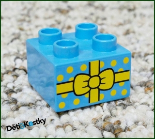 Lego® Duplo® Kostka 2x2 Tyrkysová - Dáreček