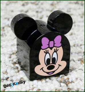 Lego® Duplo® Kostka 2x2 Zaoblená s Ušima - Obrázek Minnie