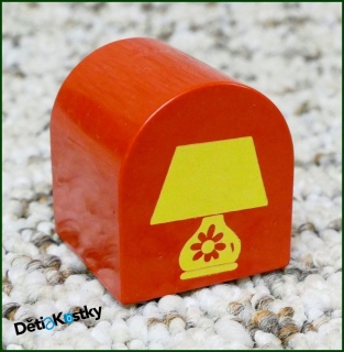 Lego® Duplo® Kostka 2x2 Zaoblená Červená - Lampička