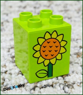 Lego® Duplo® Kostka 2x2x2 Limetka - Slunečnice