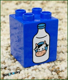 Lego® Duplo® Kostka 2x2x2 Modrá - Mléko