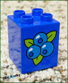 Lego® Duplo® Kostka 2x2x2 Modrá - Borůvky