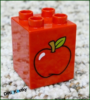 Lego® Duplo® Kostka 2x2x2 Červená - Jablíčko