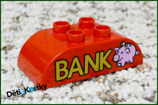 Lego® Duplo® Kostka 2x4 Zaoblená Červená - Bank