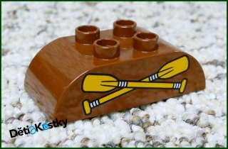 Lego® Duplo® Kostka 2x4 Zaoblená Hnědá - Pádla