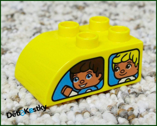 Lego® Duplo® Kostka 2x3 Zaoblená Žlutá - Kluk a Holka