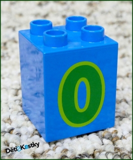 Lego® Duplo® Kostka 2x2x2 Tmavě Tyrkysová - Zelená Nula