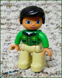 Lego® Duplo® Figurka Paní v Zeleném s Drdolem