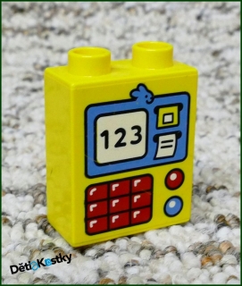 Lego® Duplo® Kostka 1x2x2 Žlutá - Automat na Lístky
