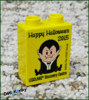 Lego® Duplo® Kostka 1x2x2 Žlutá - Halloween 2015 Upír