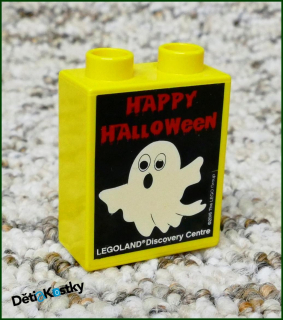 Lego® Duplo® Kostka 1x2x2 Žlutá - Halloween Duch