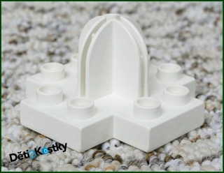 Lego® Duplo® Podstavec pro Plastové Stěny Bílý