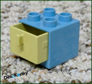 Lego® Duplo® Skříňka Malá Světle Modrá/Béžový Šuplík