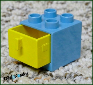 Lego® Duplo® Skříňka Malá Světle Modrá/Žlutý Šuplík