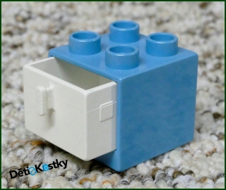 Lego® Duplo® Skříňka Malá Světle Modrá/Bílý Šuplík
