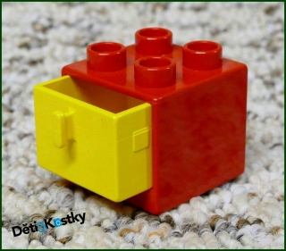 Lego® Duplo® Skříňka Malá Červená/Žlutý Šuplík