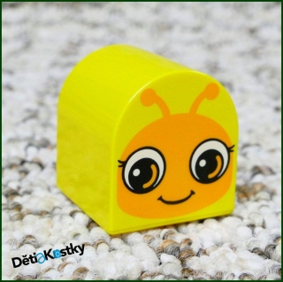 Lego® Duplo® Kostka 2x2 Zaoblená Žlutá - Hlava Housenky