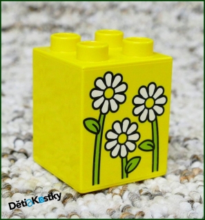 Lego® Duplo® Kostka 2x2x2 Žlutá - Kopretiny