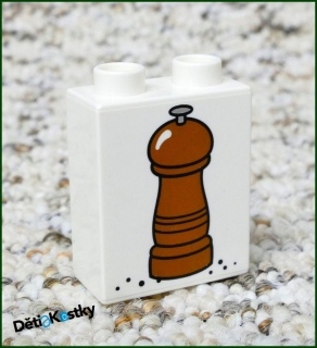 Lego® Duplo® Kostka 1x2x2 Bílá - Pepřenka