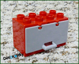 Lego® Duplo® Kontejner/Skříňka - Šedá Dvířka