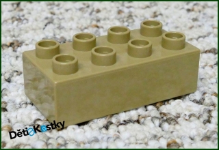 Lego® Duplo® Kostka 2x4 Tmavě Béžová