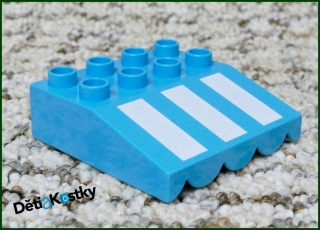 Lego® Duplo® Střecha Nízká Tyrkysová s Pruhy