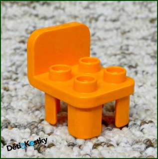 Lego® Duplo® Židlička Oranžová (Zaoblené Opěradlo)