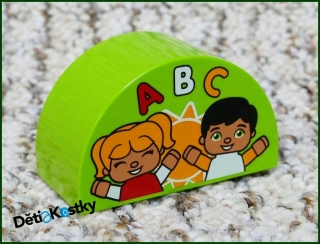 Lego® Duplo® Kostka Půlkulatá Limetka - Děti ABC