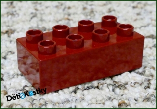 Lego® Duplo® Kostka 2x4 Tmavě Červená