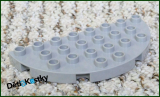Lego® Duplo® Podložka/Destička 4x8 Půlkulatá Světle Šedá