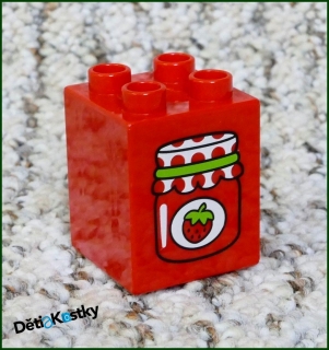 Lego® Duplo® Kostka 2x2x2 Červená - Jahodová Marmeláda