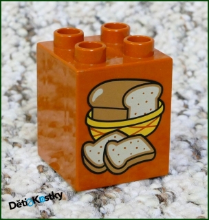 Lego® Duplo® Kostka 2x2x2 Hnědá - Chléb a Krajíce
