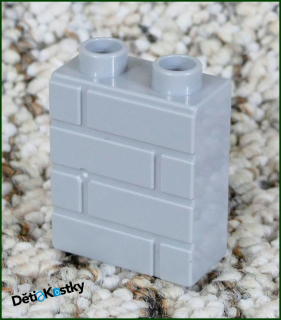 Lego® Duplo® Kostka 1x2x2 Šedá Tvarovaná - Cihly