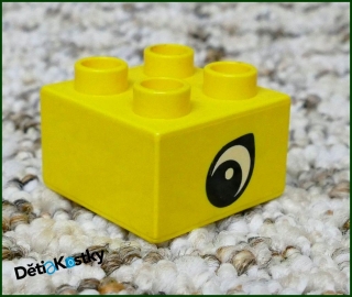 Lego® Duplo® Kostka Žlutá 2x2 Oko Šikmé