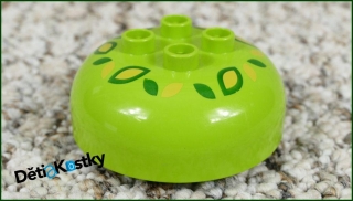 Lego® Duplo® Kostka - Kopeček Zmrzliny Limetka s Lístky