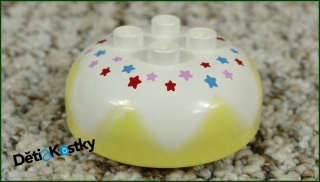 Lego® Duplo® Kostka - Kopeček Zmrzliny Žluto/Bílý s Hvězdičkami