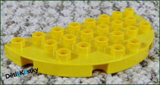 Lego® Duplo® Podložka/Destička 4x8 Půlkulatá Žlutá