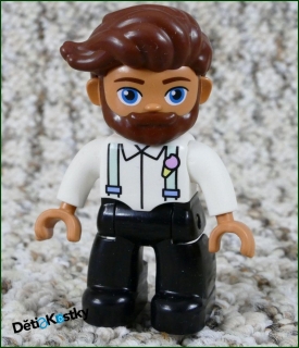 Lego® Duplo® Figurka Pán s Hnědými Vlasy a Černými Kalhotami