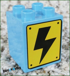 Lego® Duplo® Kostka 2x2x2 Tyrkysová Blesk