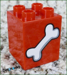 Lego® Duplo® Kostka 2x2x2 Červená Kost