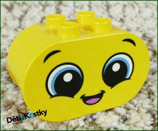 Lego® Duplo® Kostka 2x4x2 Žlutá Zaoblená (Smích a Pláč Obličej)