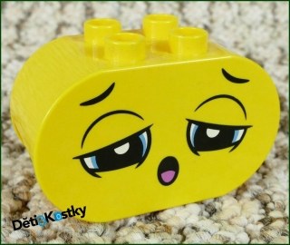 Lego® Duplo® Kostka 2x4x2 Žlutá Zaoblená (Ospalý Obličej)