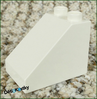 Lego® Duplo® Kostka 3x2 Zkosená Vysoká Bílá