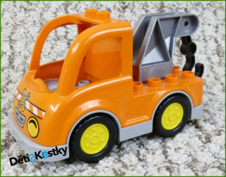 Lego® Duplo® Servisní Pickup Tmavě Oranžový se Šedým Hákem